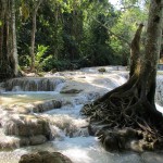 Ein hübscher Wasserfall in der Nähe von Luang Prabang